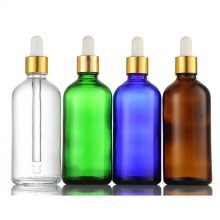 Free Sample Empty Clear Amber Colored Glass Dropper Bottle Packaging For Cosmetic Essential Oil 10Ml 15Ml 30Ml 50Ml 100Ml